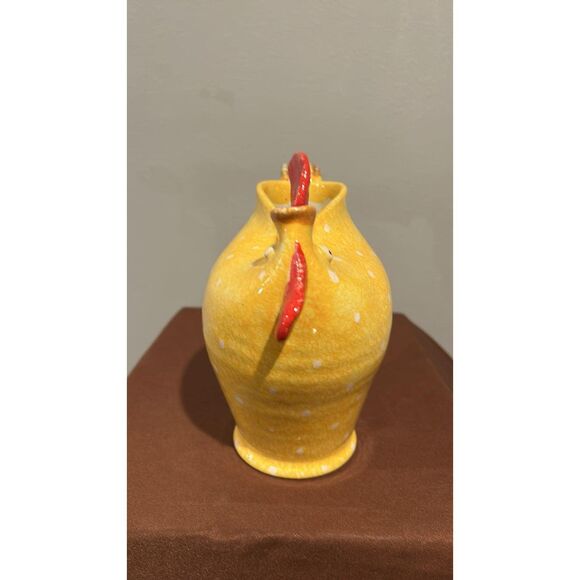 Yellow Rooster Country Pitcher Vietri  Made In Italy - Picture 3 of 8